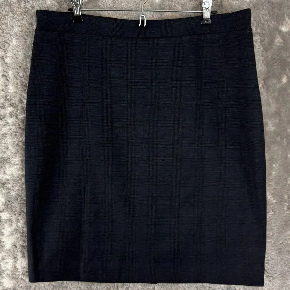 NEW Banana Republic Size 14 Minimalist Preppy Career‎ Pencil Skirt Black Zip NWT